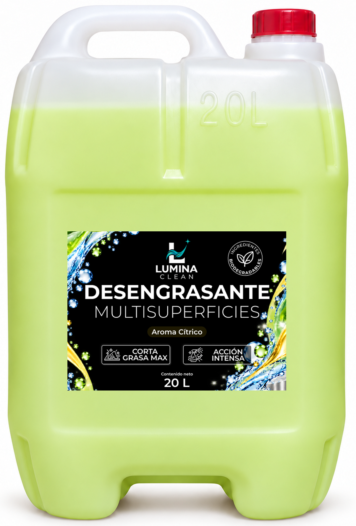 Desengrasante multisuperficies Lumina Clean de 20 litros