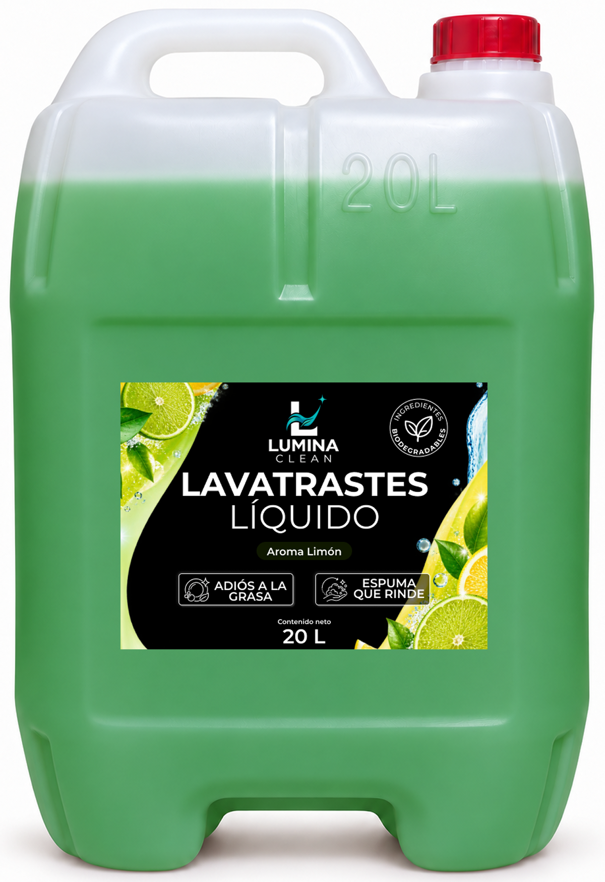 Lavatrastes líquido Lumina Clean de 20 litros