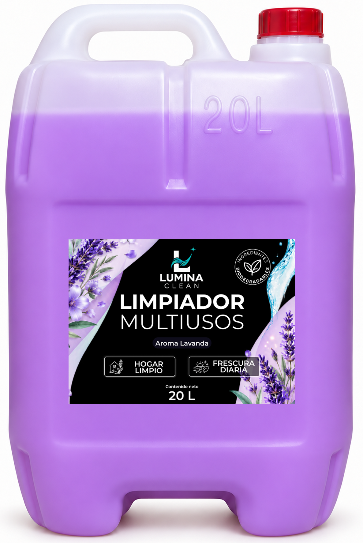 Limpiador multiusos aroma lavanda Lumina Clean de 20 litros