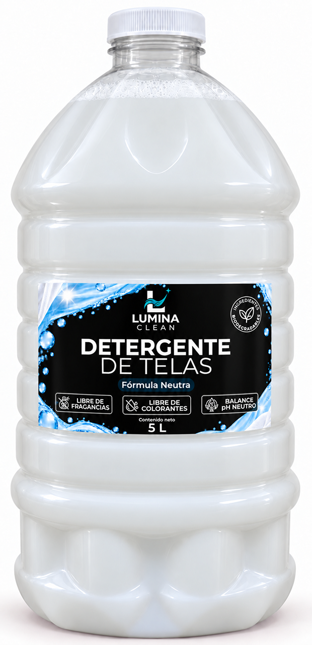 Detergente de telas fórmula neutra Lumina Clean de 5 litros
