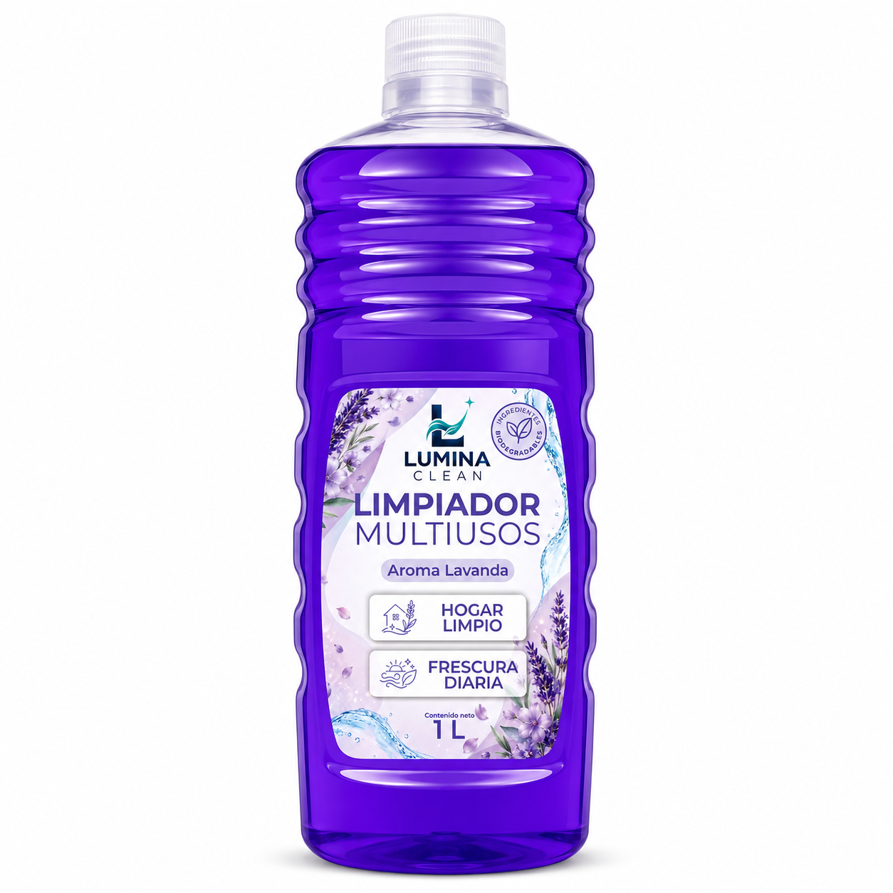 Limpiador multiusos Lumina Clean, aroma lavanda, presentación de un litro